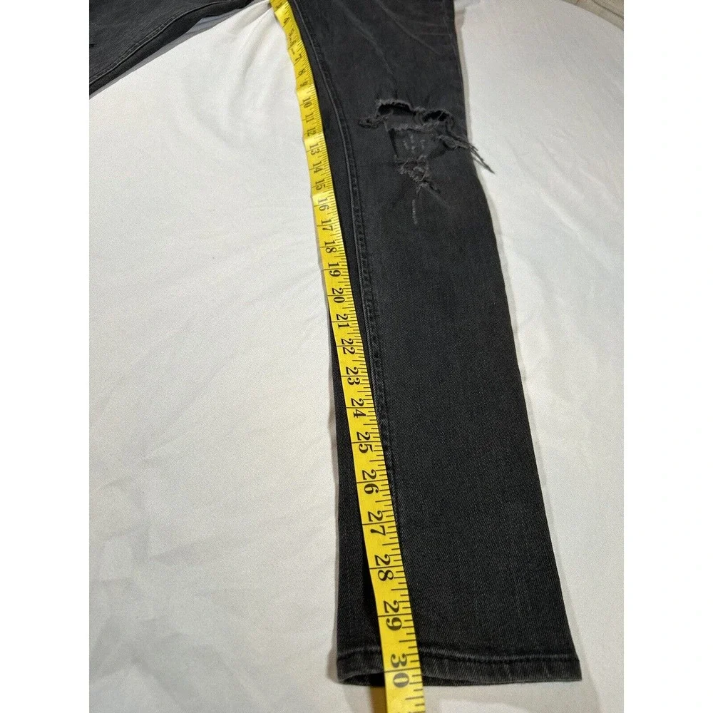 Rag & Bone Women’s Black The Skinny Soft Rock With Holes Distressed Jeans 27